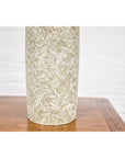 Soft Green and Cream Artisan Ceramic Vase with Energetic Dripping Décor