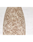Hand-Crafted Artisan Bottle Shaped Brown and Cream Ceramic Vase with Dripping