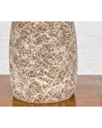 Hand-Crafted Artisan Bottle Shaped Brown and Cream Ceramic Vase with Dripping