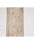 Cream & Speckled Brown Ceramic Vase with Brown Inside