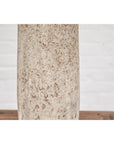 Cream & Speckled Brown Ceramic Vase with Brown Inside