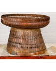 Woven Rattan Basket Trays with Circular Tops, Sold Each