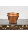Vintage Hand Woven Rattan & Bamboo Basket, Sold Each