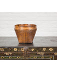 Vintage Hand Woven Rattan & Bamboo Basket, Sold Each