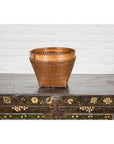 Vintage Hand Woven Rattan & Bamboo Basket, Sold Each