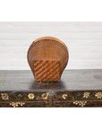 Vintage Hand Woven Rattan & Bamboo Basket, Sold Each