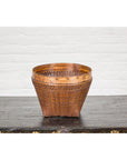 Vintage Hand Woven Rattan & Bamboo Basket, Sold Each-7. Asian & Chinese Furniture, Art, Antiques, Vintage Home Décor for sale at FEA Home