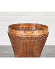 Vintage Hand Woven Rattan & Bamboo Basket, Sold Each