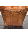 Vintage Hand Woven Rattan & Bamboo Basket, Sold Each-10. Asian & Chinese Furniture, Art, Antiques, Vintage Home Décor for sale at FEA Home