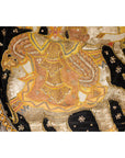 19th Century Kalaga Tapestry with Stones, Sequins and Colorful Thread