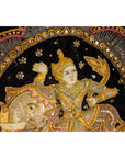 19th Century Kalaga Tapestry with Stones, Sequins and Colorful Thread