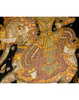 19th Century Kalaga Tapestry with Stones, Sequins and Colorful Thread