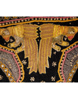 19th Century Kalaga Tapestry with Stones, Sequins and Colorful Thread