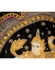 19th Century Kalaga Tapestry with Stones, Sequins and Colorful Thread