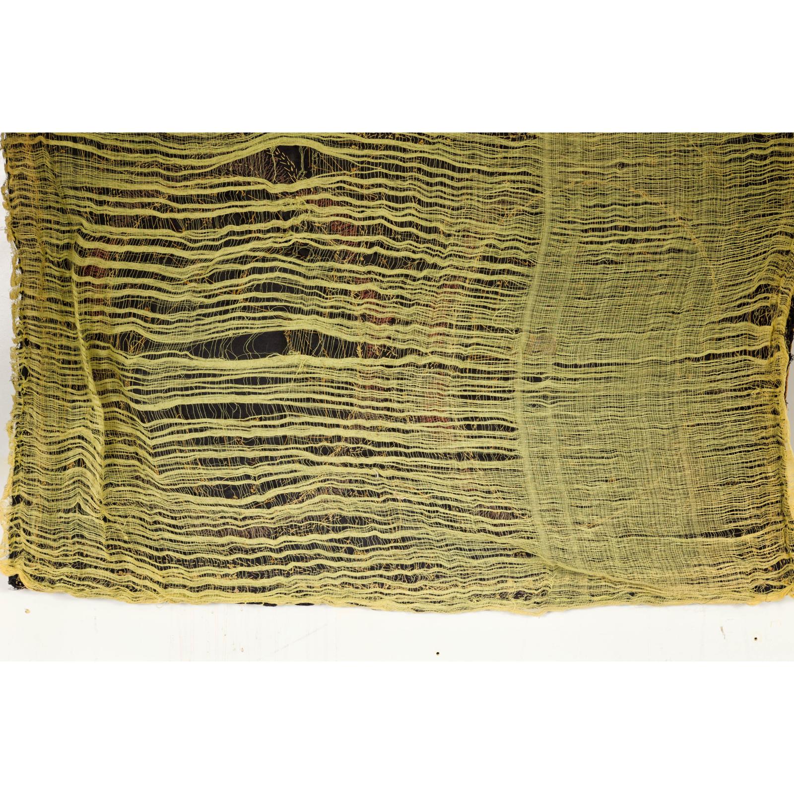 19th Century Kalaga Tapestry with Stones, Sequins and Colorful Thread