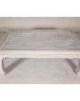 Teak Ming Style Whitewash Coffee Table with Chow Legs