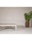Teak Ming Style Whitewash Coffee Table with Chow Legs