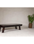 Rustic and Robust Coffee Table with Honeycomb Patterns and Dark Custom Finish