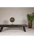 Rustic and Robust Coffee Table with Honeycomb Patterns and Dark Custom Finish