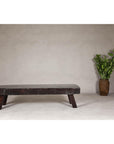 Rustic and Robust Coffee Table with Honeycomb Patterns and Dark Custom Finish