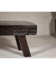 Rustic and Robust Coffee Table with Honeycomb Patterns and Dark Custom Finish