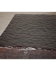 Rustic and Robust Coffee Table with Honeycomb Patterns and Dark Custom Finish