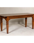 Wooden Dining Room Table with Lotiform Capitals and Custom Satin Finish-11. Asian & Chinese Furniture, Art, Antiques, Vintage Home Décor for sale at FEA Home