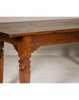 Wooden Dining Room Table with Lotiform Capitals and Custom Satin Finish-13. Asian & Chinese Furniture, Art, Antiques, Vintage Home Décor for sale at FEA Home