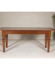 Wooden Dining Room Table with Lotiform Capitals and Custom Satin Finish-15. Asian & Chinese Furniture, Art, Antiques, Vintage Home Décor for sale at FEA Home