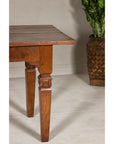 Wooden Dining Room Table with Lotiform Capitals and Custom Satin Finish-9. Asian & Chinese Furniture, Art, Antiques, Vintage Home Décor for sale at FEA Home