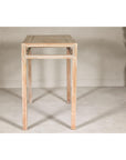 Console Table with Beaded Rope Motif & Whitewash Finish