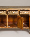 Anglo Style Mango Wood Buffet with Geometric Bone Inlay-32. Asian & Chinese Furniture, Art, Antiques, Vintage Home Décor for sale at FEA Home