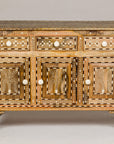Anglo Style Mango Wood Buffet with Geometric Bone Inlay-22. Asian & Chinese Furniture, Art, Antiques, Vintage Home Décor for sale at FEA Home