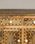 Anglo Style Mango Wood Buffet with Geometric Bone Inlay-24. Asian & Chinese Furniture, Art, Antiques, Vintage Home Décor for sale at FEA Home