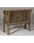 Antique Damachiya Wedding Cabinet on Legs with Carved Décor