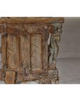 Antique Damachiya Wedding Cabinet on Legs with Carved Décor