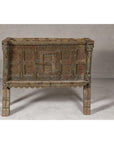 Antique Damachiya Wedding Cabinet on Legs with Carved Décor