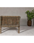 Antique Damachiya Wedding Cabinet on Legs with Carved Décor