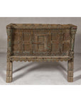 Antique Damachiya Wedding Cabinet on Legs with Carved Décor