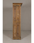 Anglo Indian Style Mango Wood Tall Cabinet with Floral Themed Bone Inlaid Décor-14. Asian & Chinese Furniture, Art, Antiques, Vintage Home Décor for sale at FEA Home