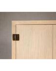 Large Cream Painted Cabinet with Brass Medallion Hardware