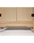 Large Cream Painted Cabinet with Brass Medallion Hardware
