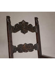 High Back Wooden "Throne Chair" with Carved Designs