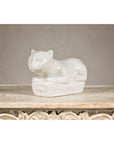 Vintage Petite Blanc de Chine Porcelain Cat Figure