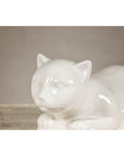 Vintage Petite Blanc de Chine Porcelain Cat Figure