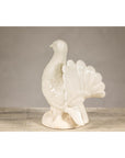 Petite Blanc de Chine Porcelain Fantail Pigeon Sculpture, Vintage