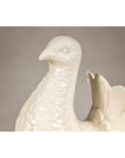 Petite Blanc de Chine Porcelain Fantail Pigeon Sculpture, Vintage