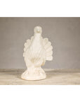 Petite Blanc de Chine Porcelain Fantail Pigeon Sculpture, Vintage
