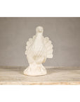 Petite Blanc de Chine Porcelain Fantail Pigeon Sculpture, Vintage