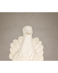 Petite Blanc de Chine Porcelain Fantail Pigeon Sculpture, Vintage